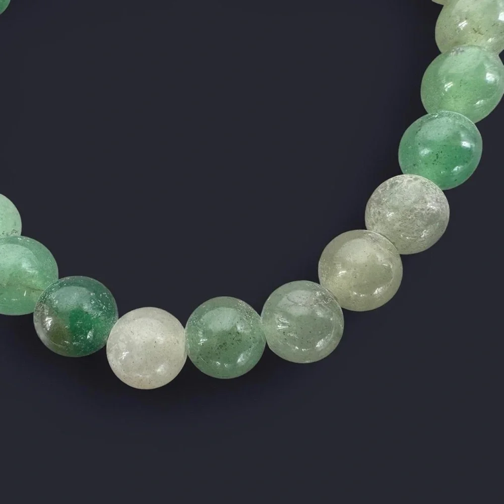 Green Aventurine Gemstone Bead Bracelet 8mm